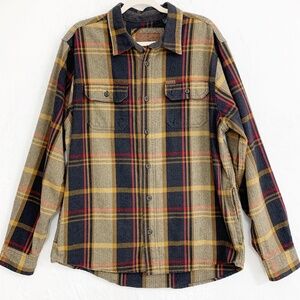 Orvis Big Bear Heavyweight Flannel Shirt Jacket Sz L